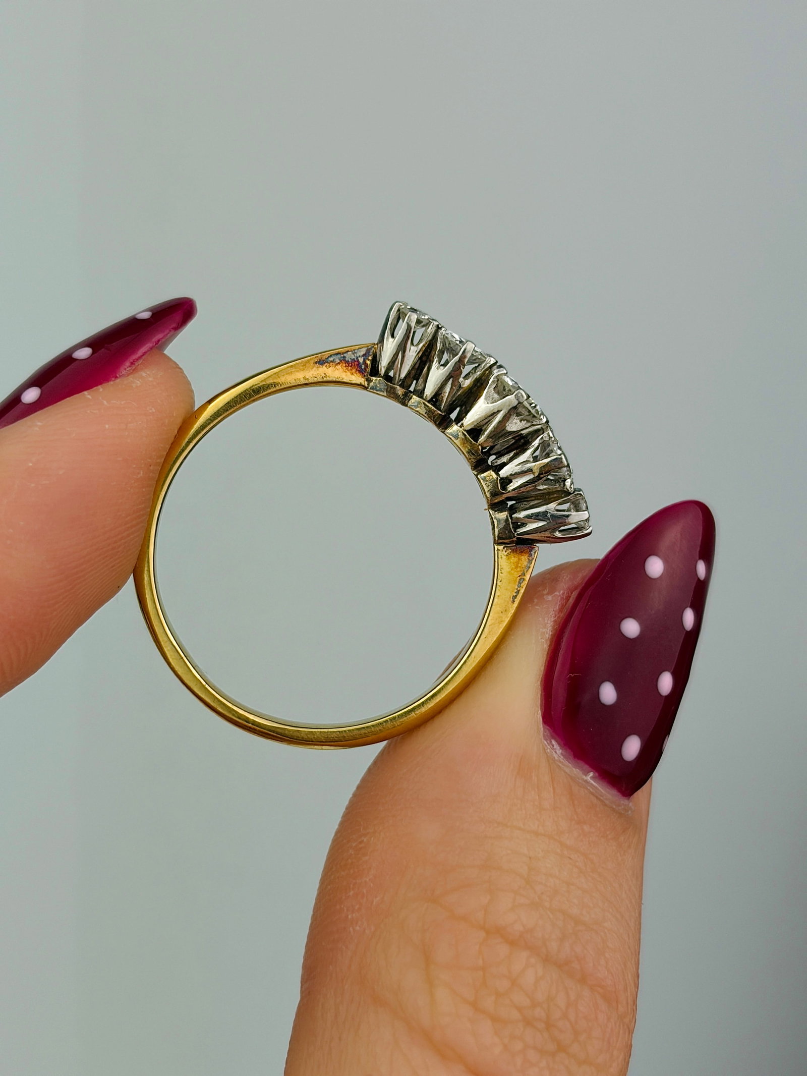 Wonderful 18ct Yellow Gold 73pts Diamond 5 Stone Ring - 6