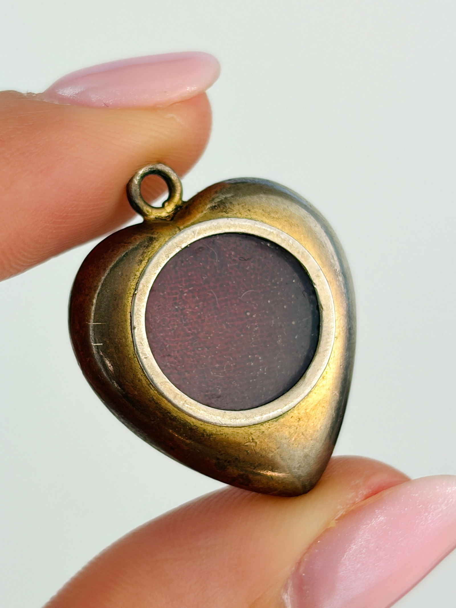 Large Locket Back Pave Turquoise Heart Pendant - 3