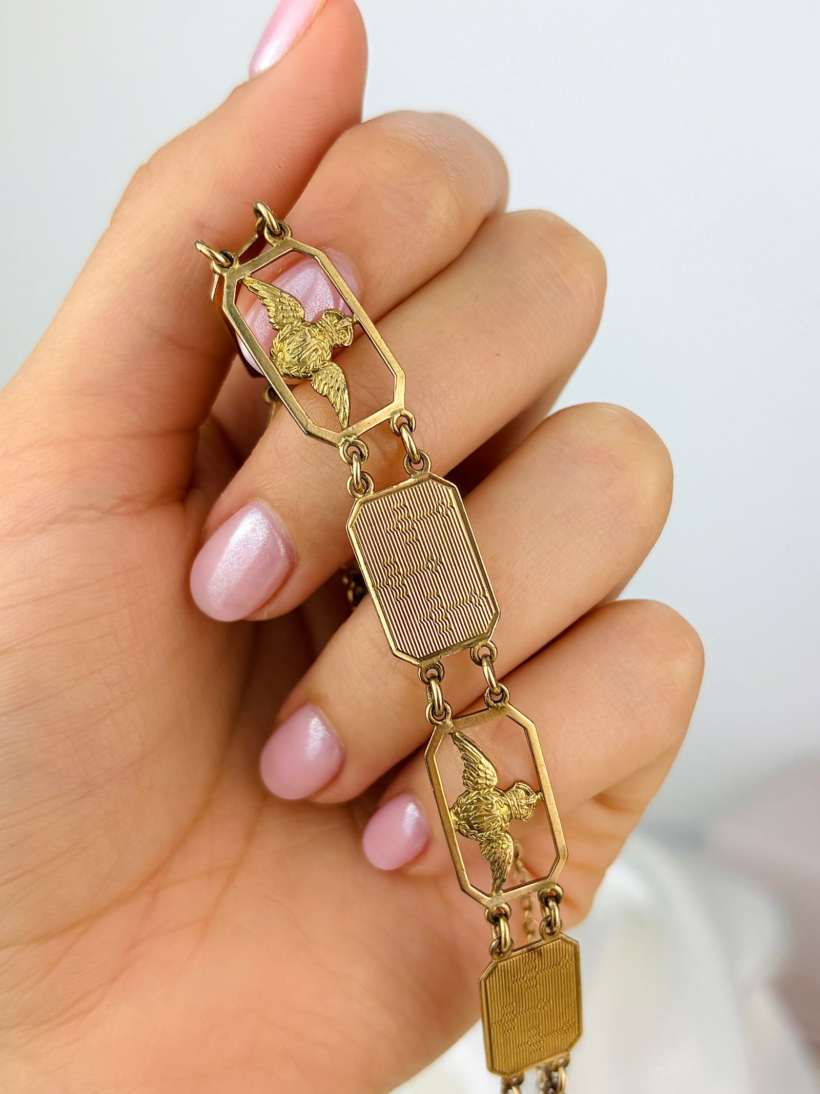 Vintage 9 Carat Yellow Gold 'RAF' Bracelet - 3