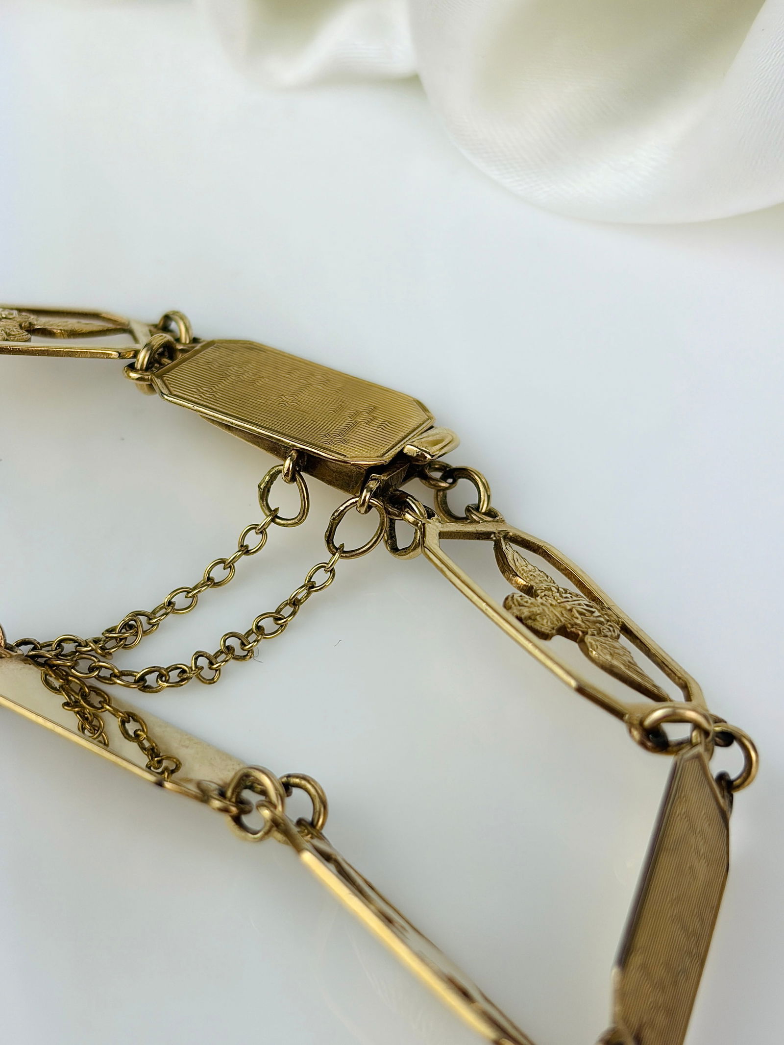 Vintage 9 Carat Yellow Gold 'RAF' Bracelet - 6