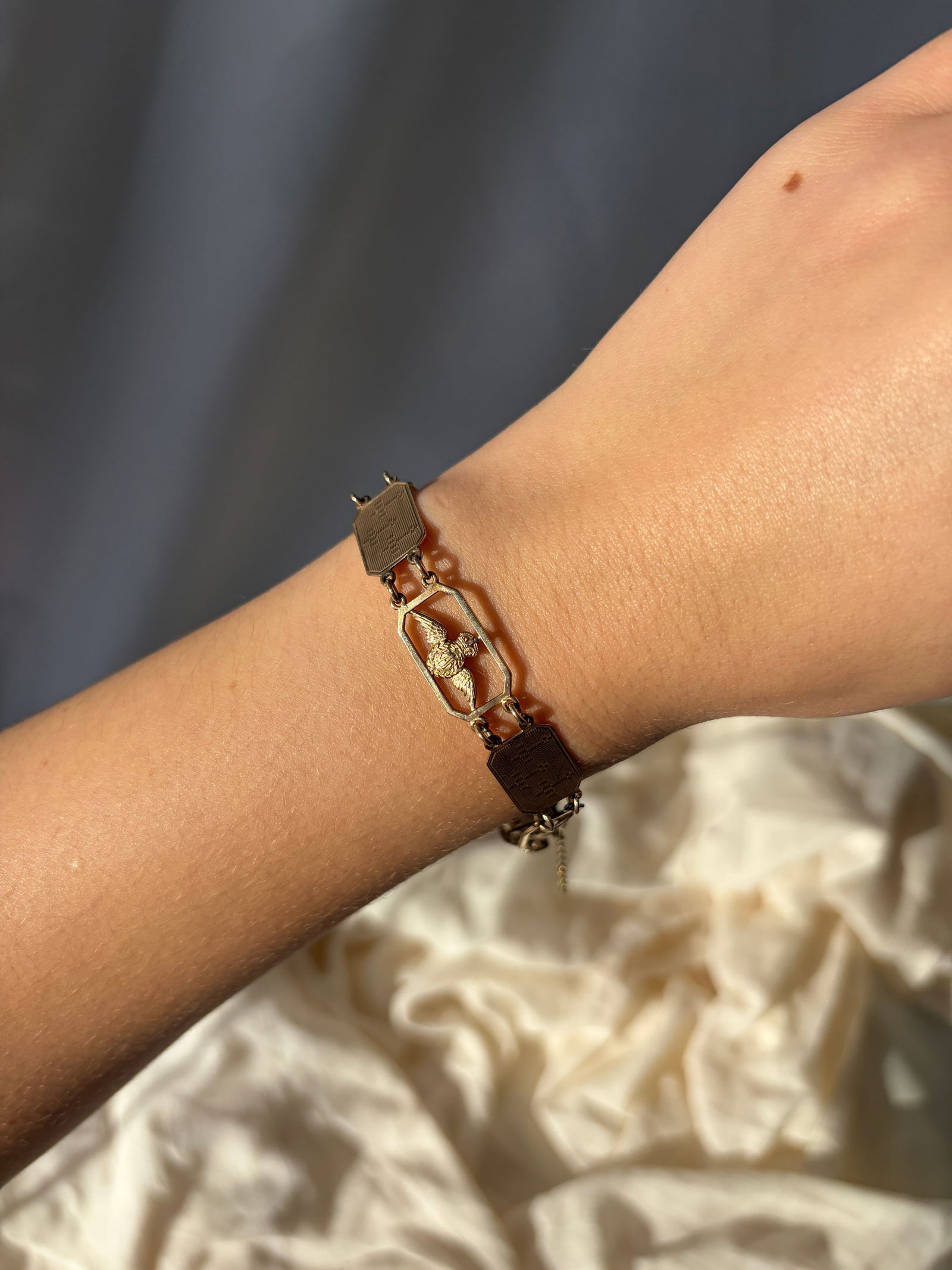 Vintage 9 Carat Yellow Gold 'RAF' Bracelet - 8