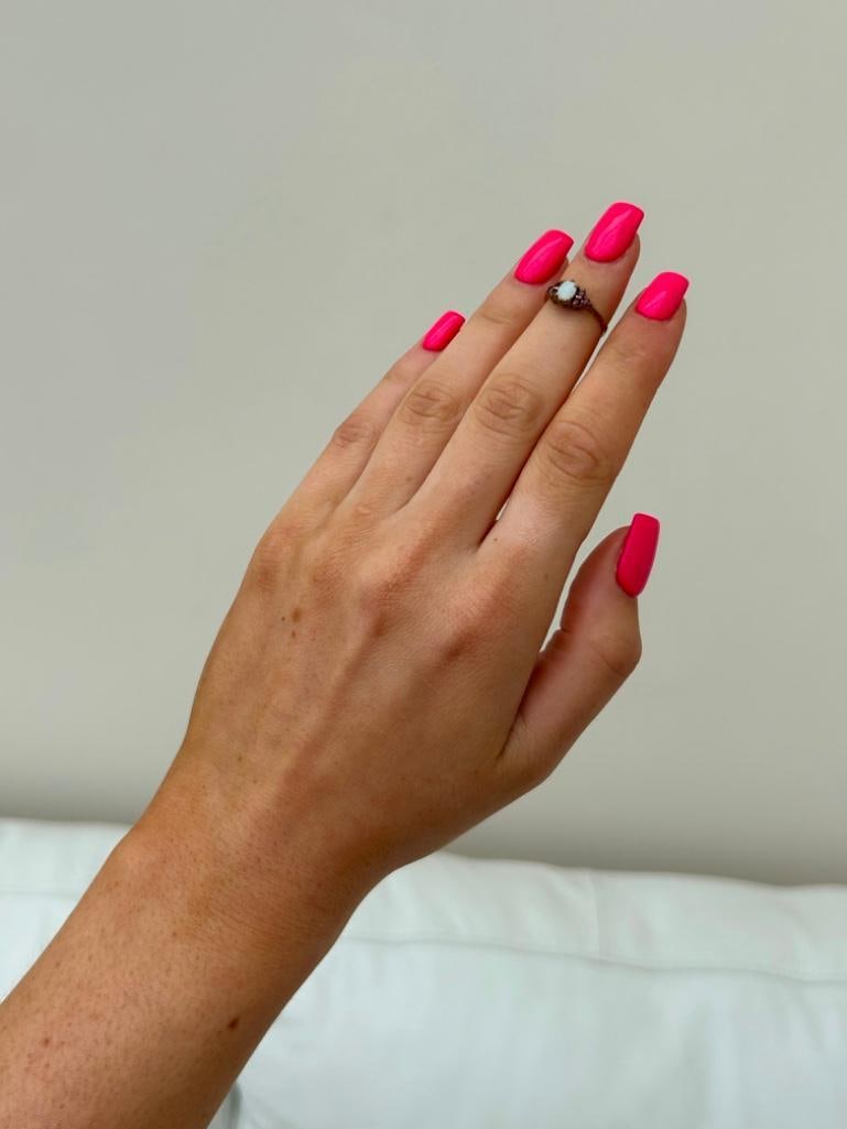 Sweet 9ct Gold Ruby and Opal Ring - 3