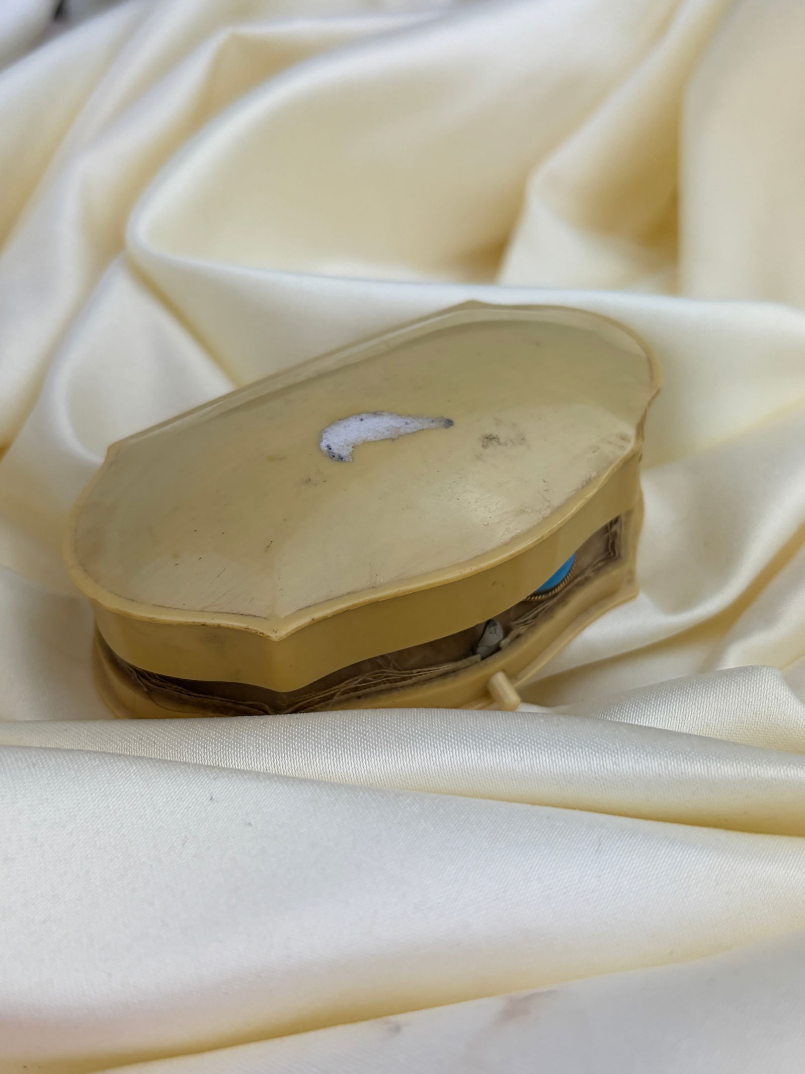 Antique Gold Enamel, Pearl and Rose Cut Diamond Earrings in Antique Box in 9ct Gold - 6