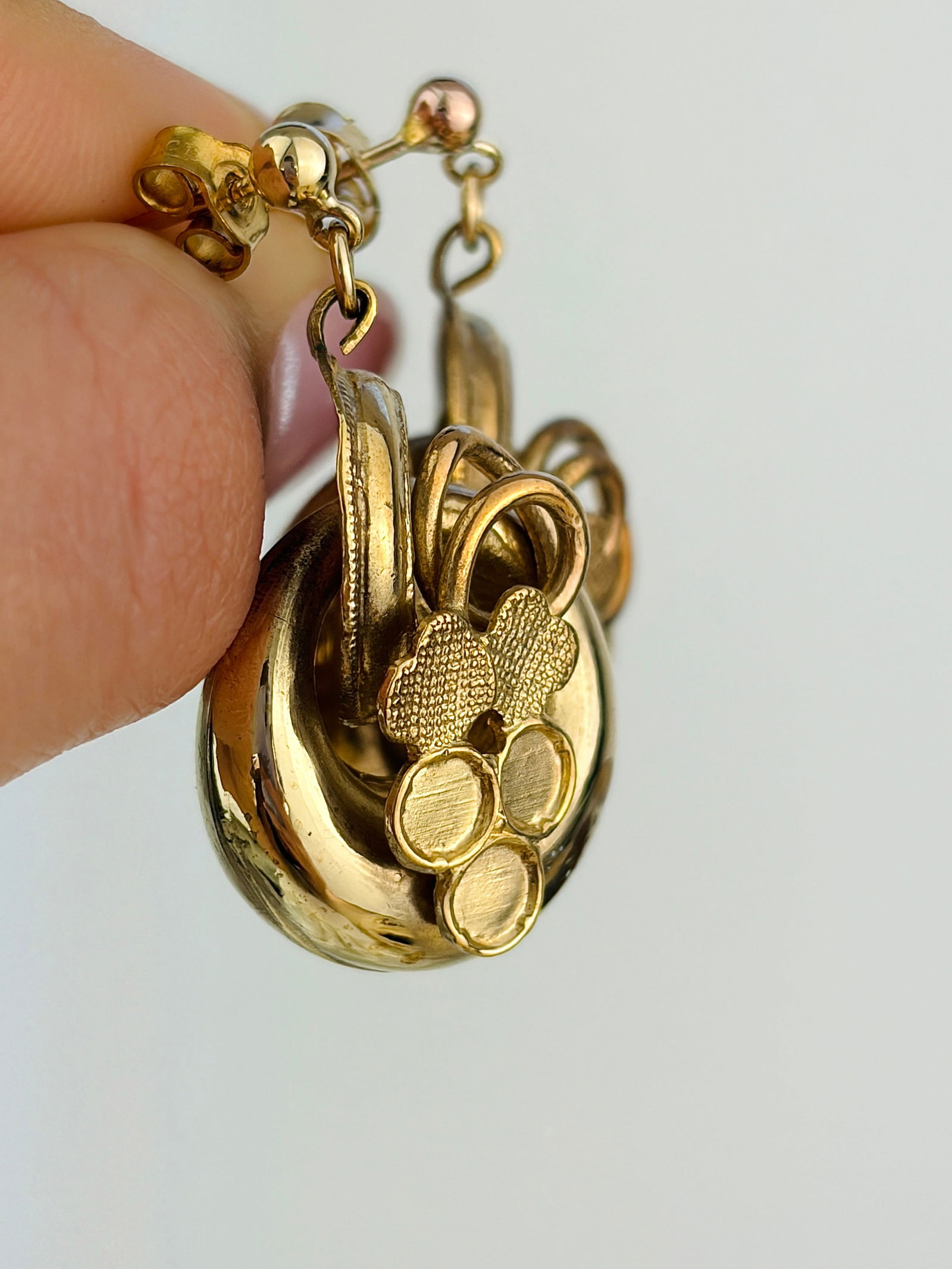 Antique fancy drop earrings - 2