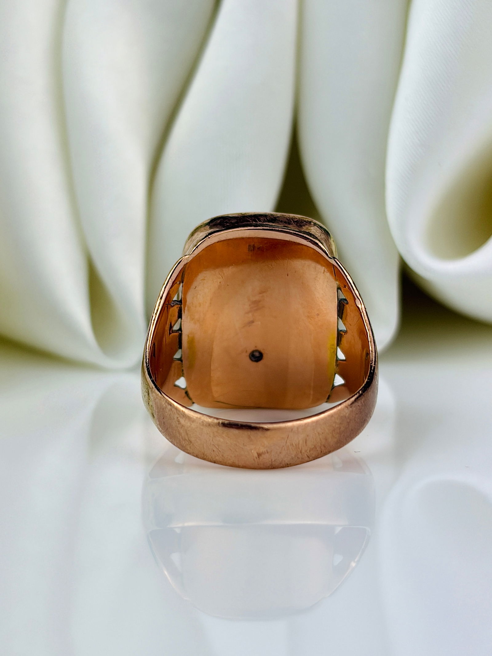 Antique Large 9ct gold roman intaglio ring - 3
