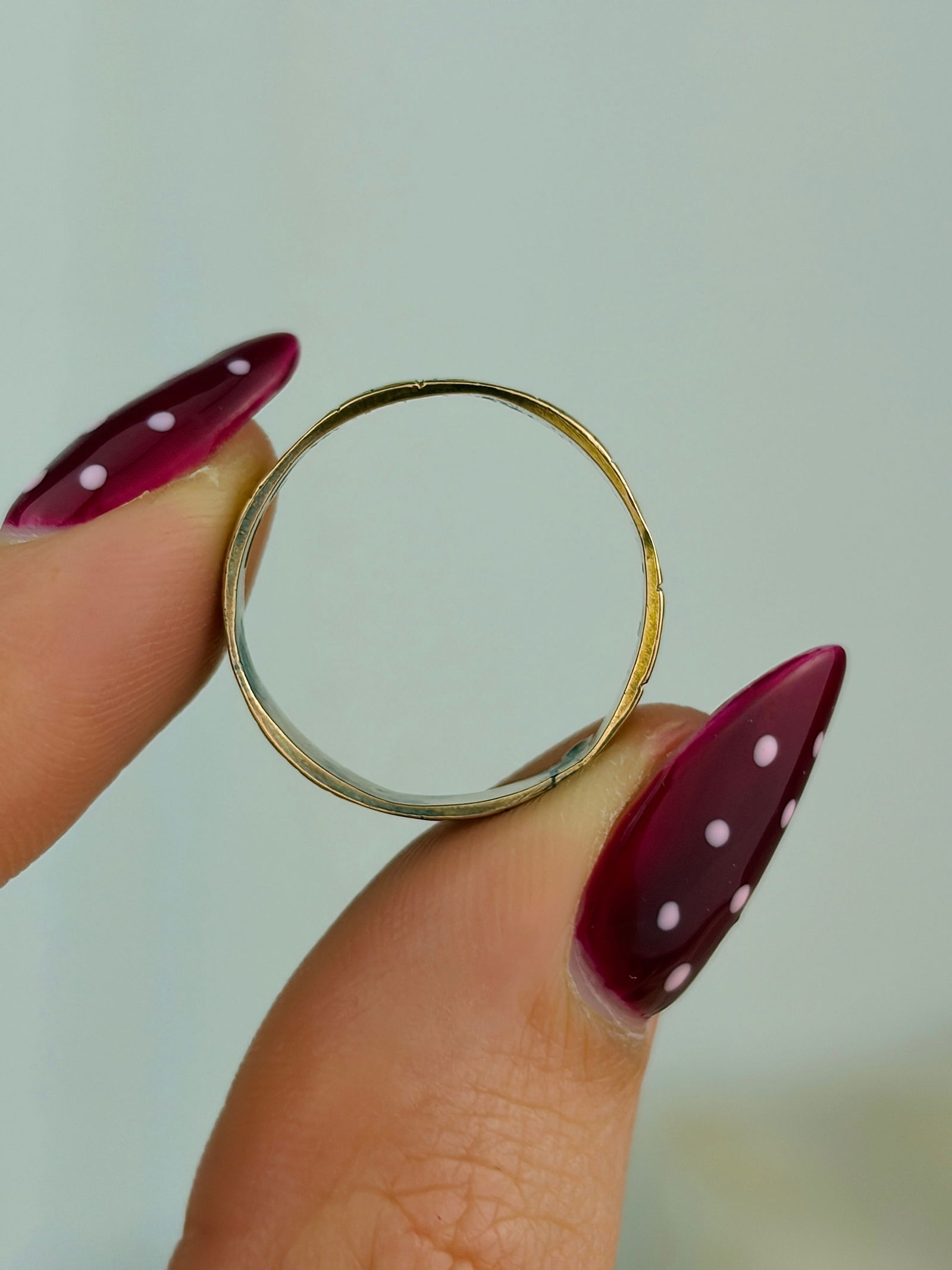 antique 12ct gold fancy wedding band ring - 5