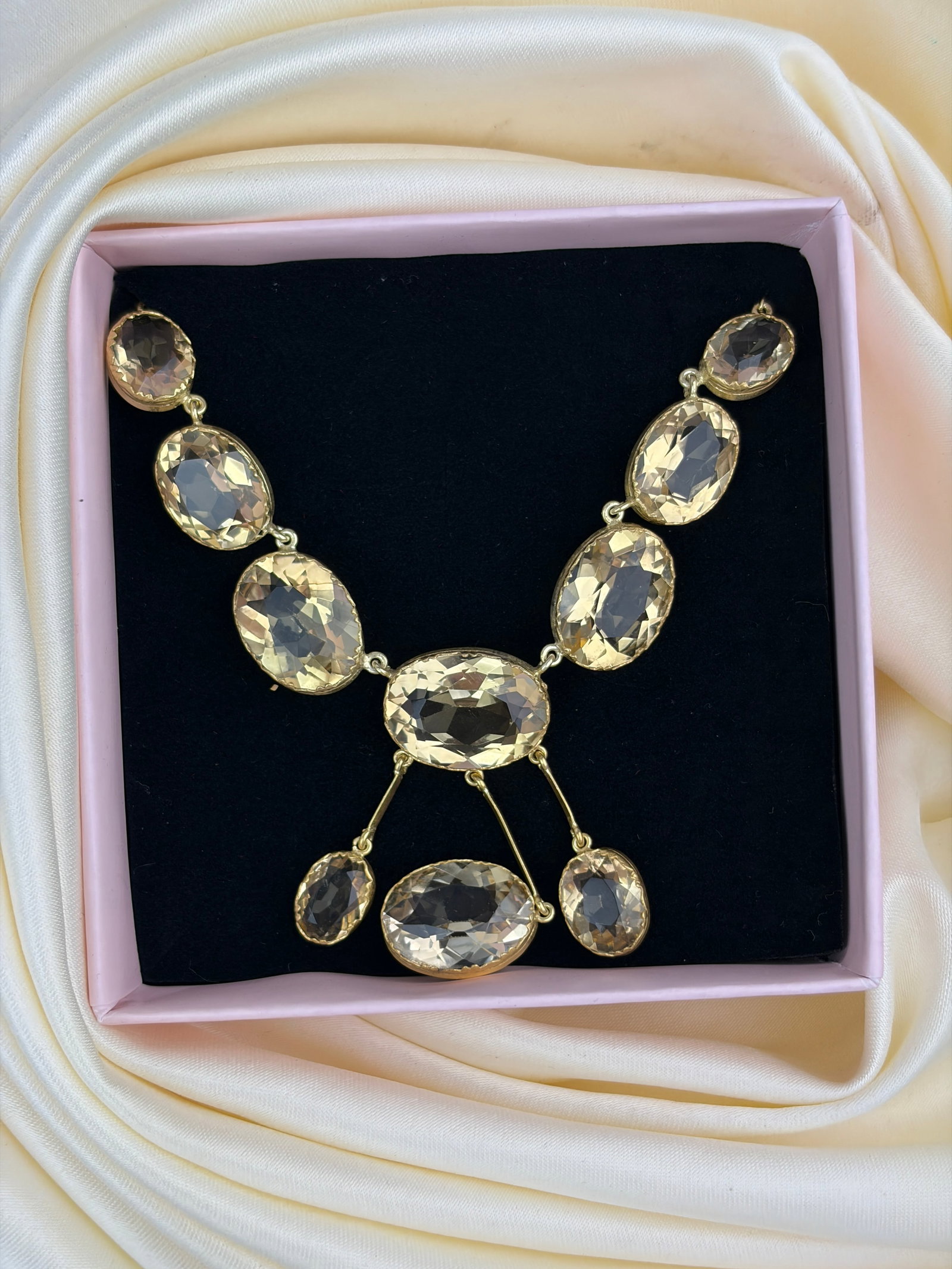 Chunky Antique Citrine Necklace - 5