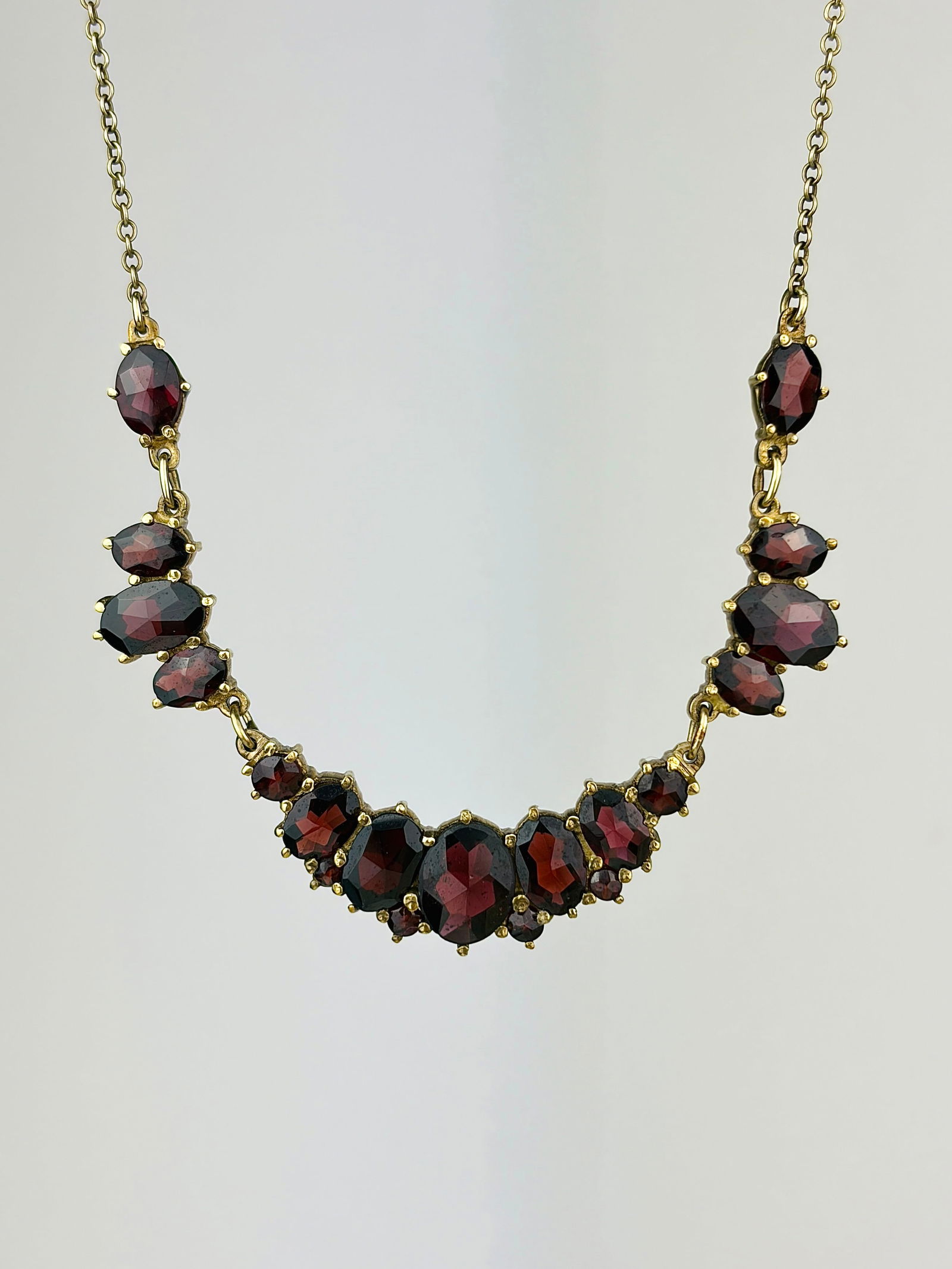 Antique Garnet and Gold Necklace (1 of 9)