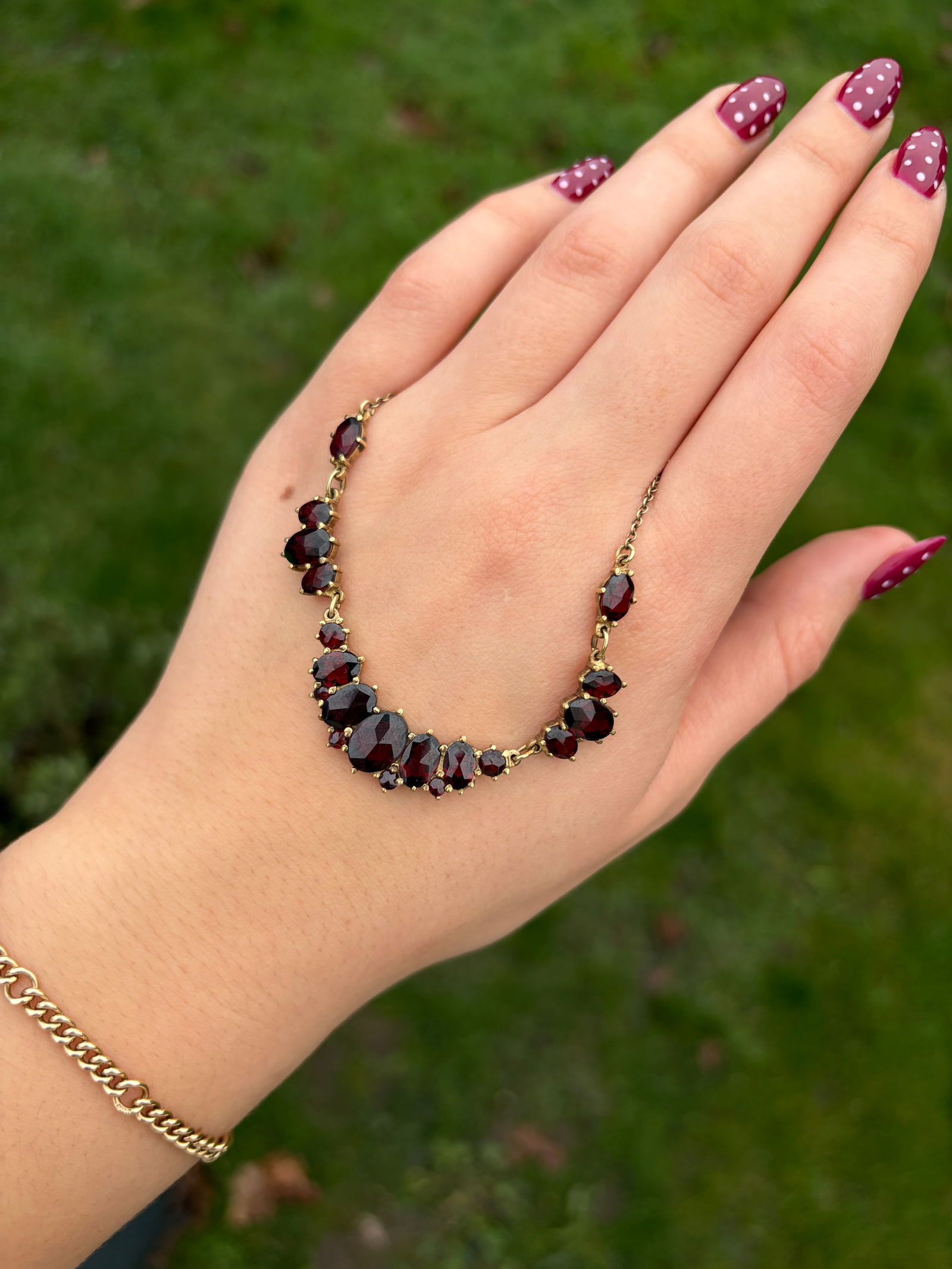 Antique Garnet and Gold Necklace - 9