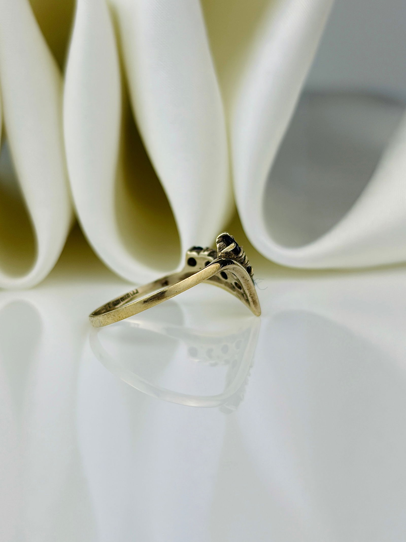 sweet wishbone half hoop ring - 2