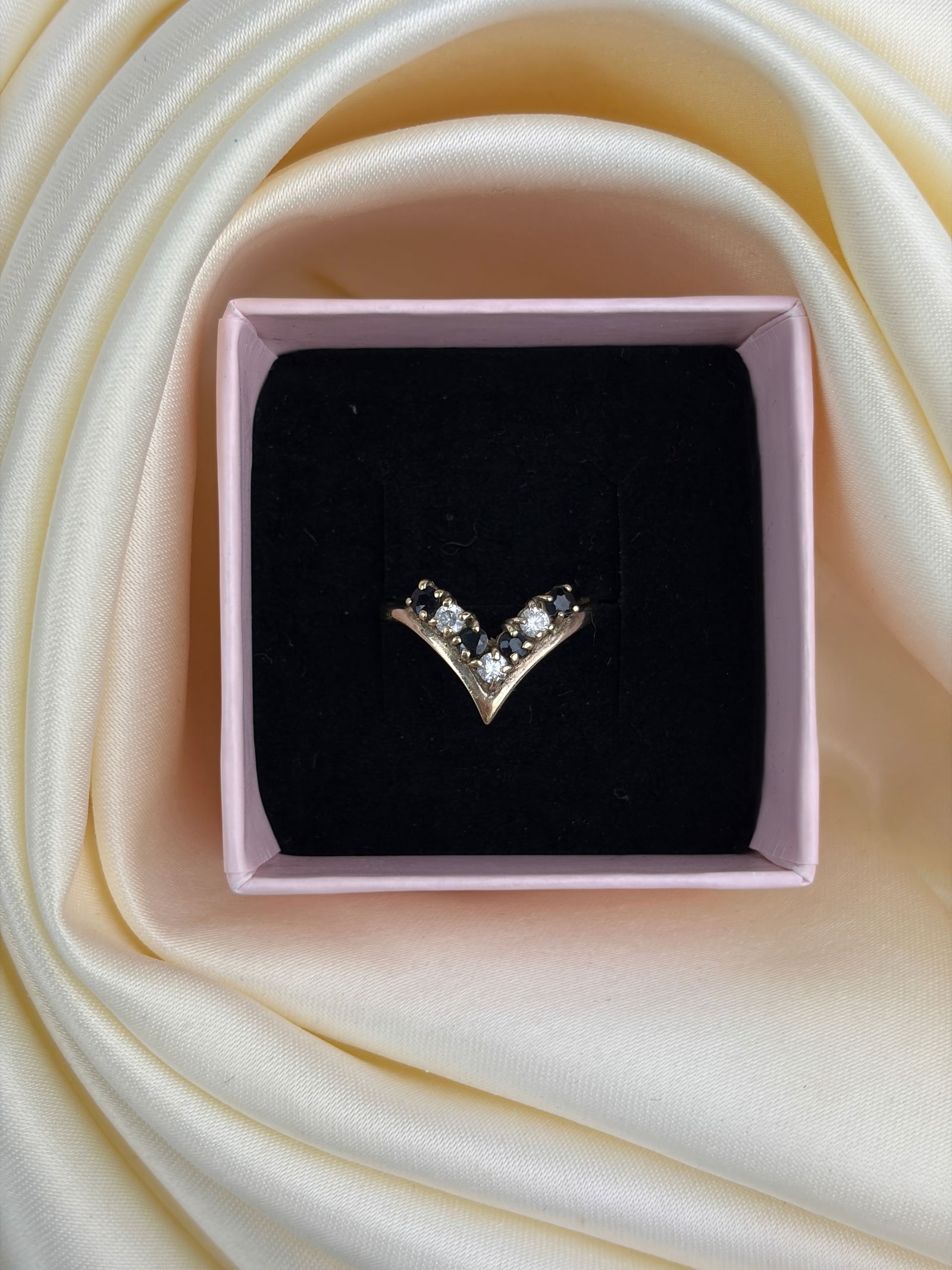 sweet wishbone half hoop ring - 7