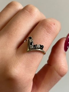 sweet wishbone half hoop ring - 9