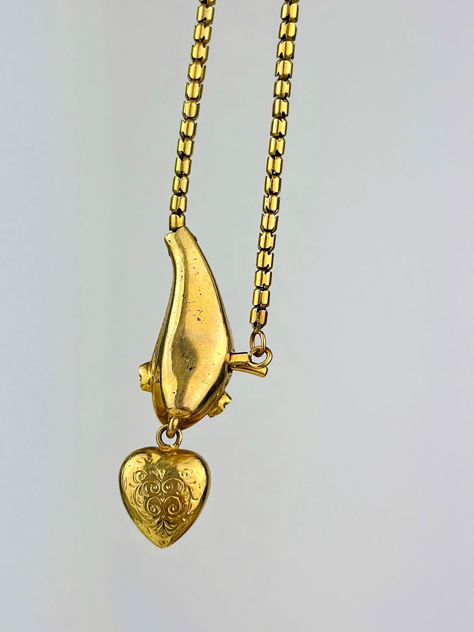 ANTIQUE 18CT YELLOW GOLD PINK TOURMALINE AND DIAMOND SNAKE BRACELET IN FITTED BOX - 4