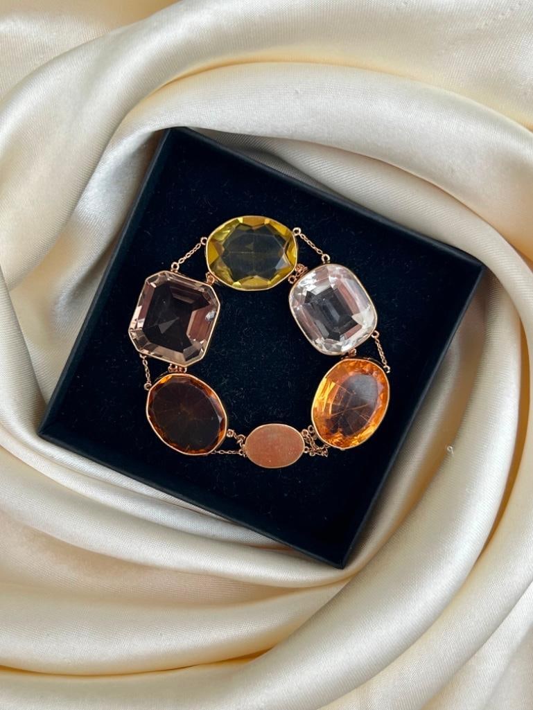 Antique Huge Gemset Bracelet - 5