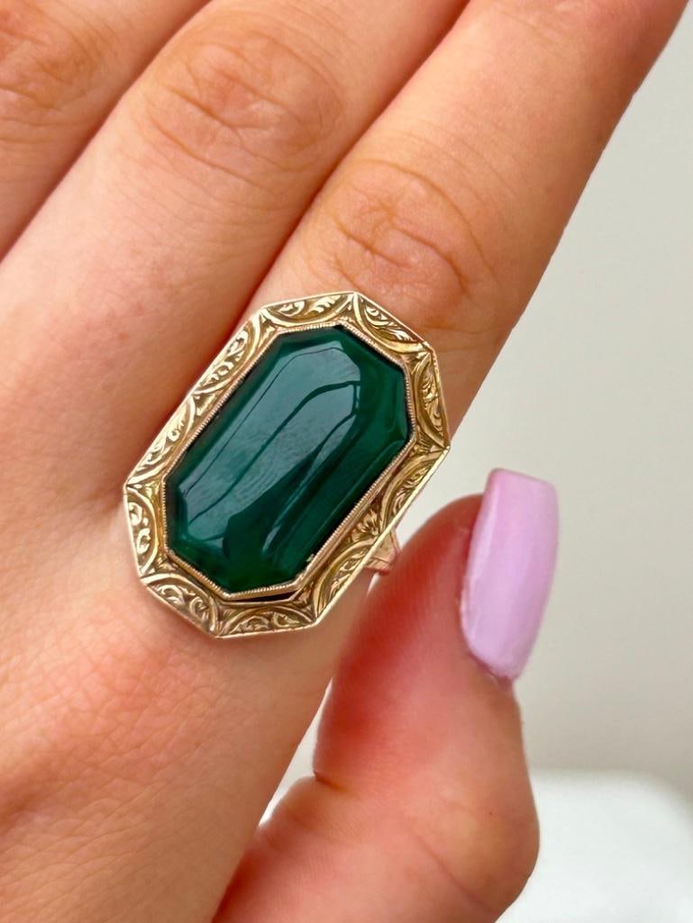 Antique c.1780 Large Mourning Band Ring with Inscription in Gold - 3