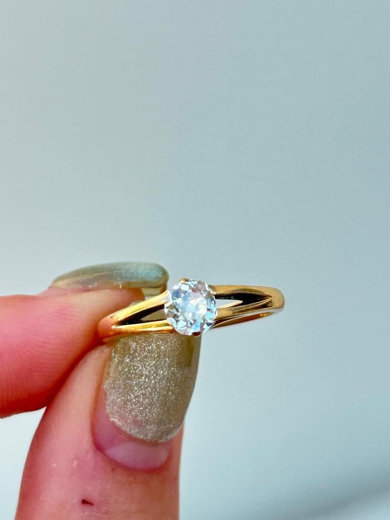 18ct Yellow Gold Old Cut Diamond Ring - 4