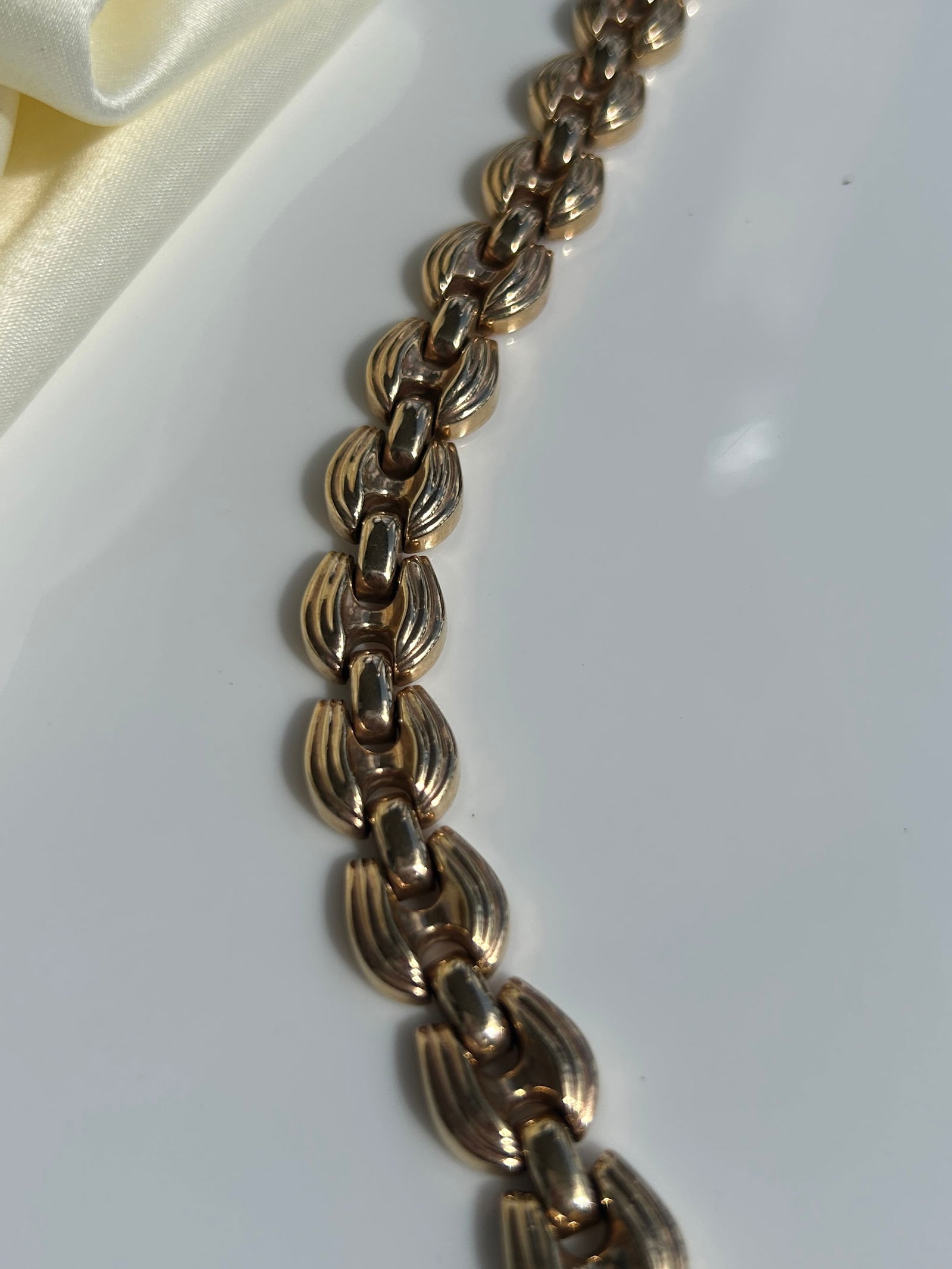 Vintage 9ct Yellow Gold Unusual Design Boxed Bracelet - 5