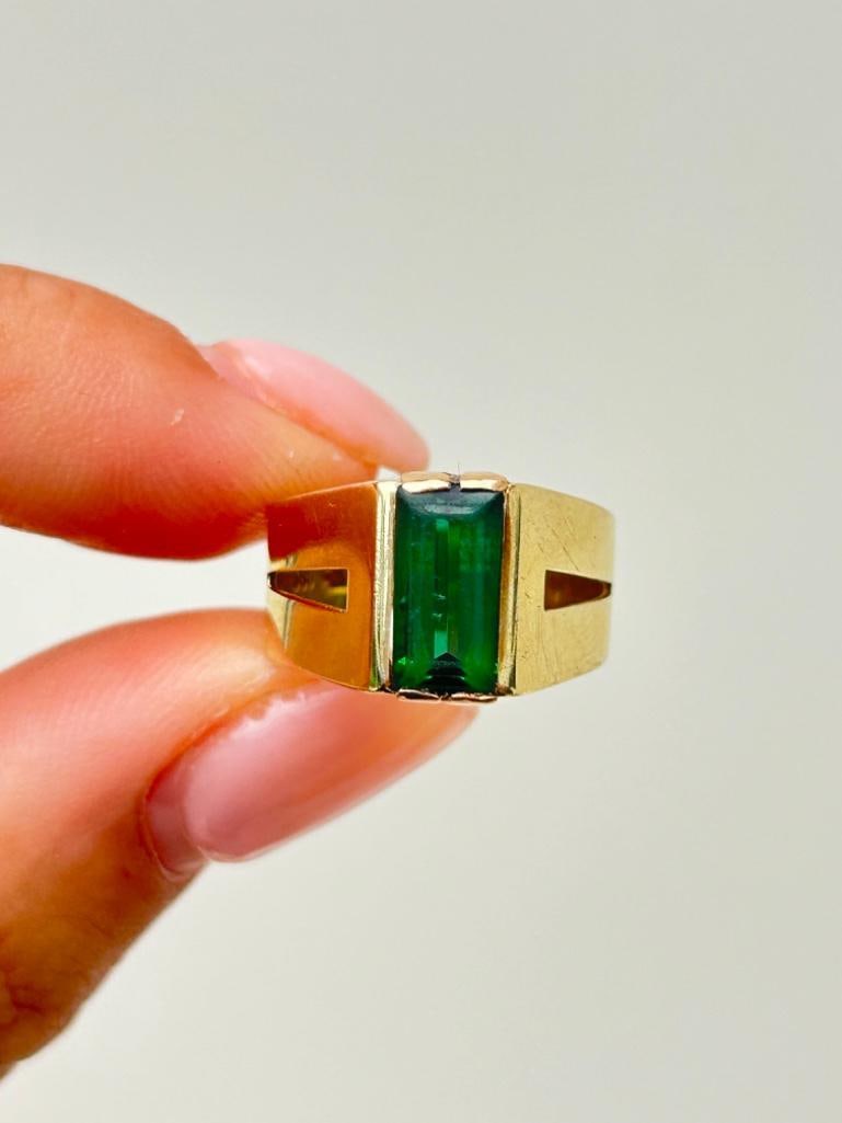 *14ct Gold Green Tourmaline Ring - 2