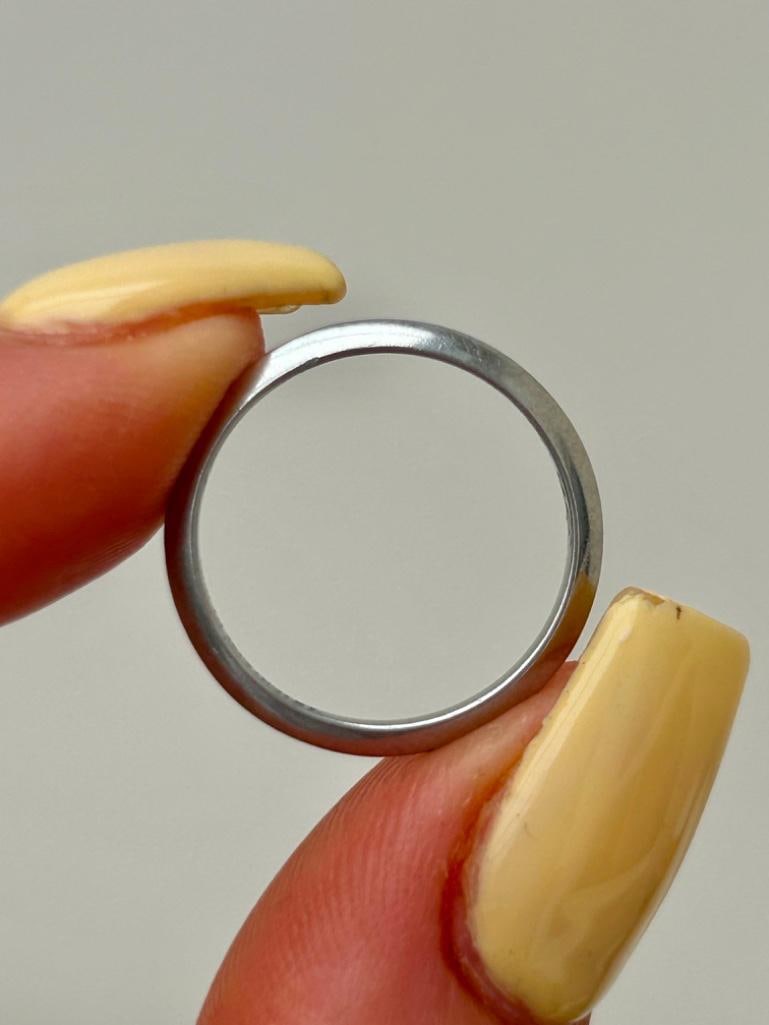 Amazing Tiffany Platinum 2mm Forever Band Ring Engraved - 3