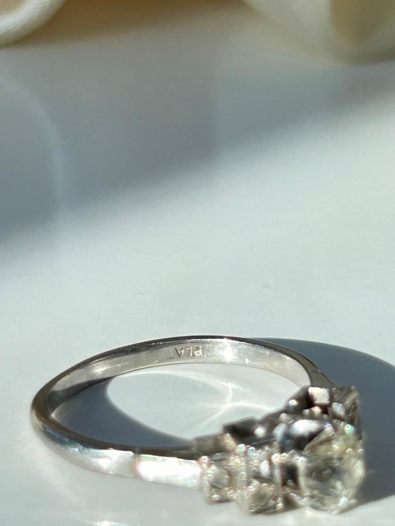 Outstanding Chunky Old Mine Cut Diamond Engagement Style Ring - 3