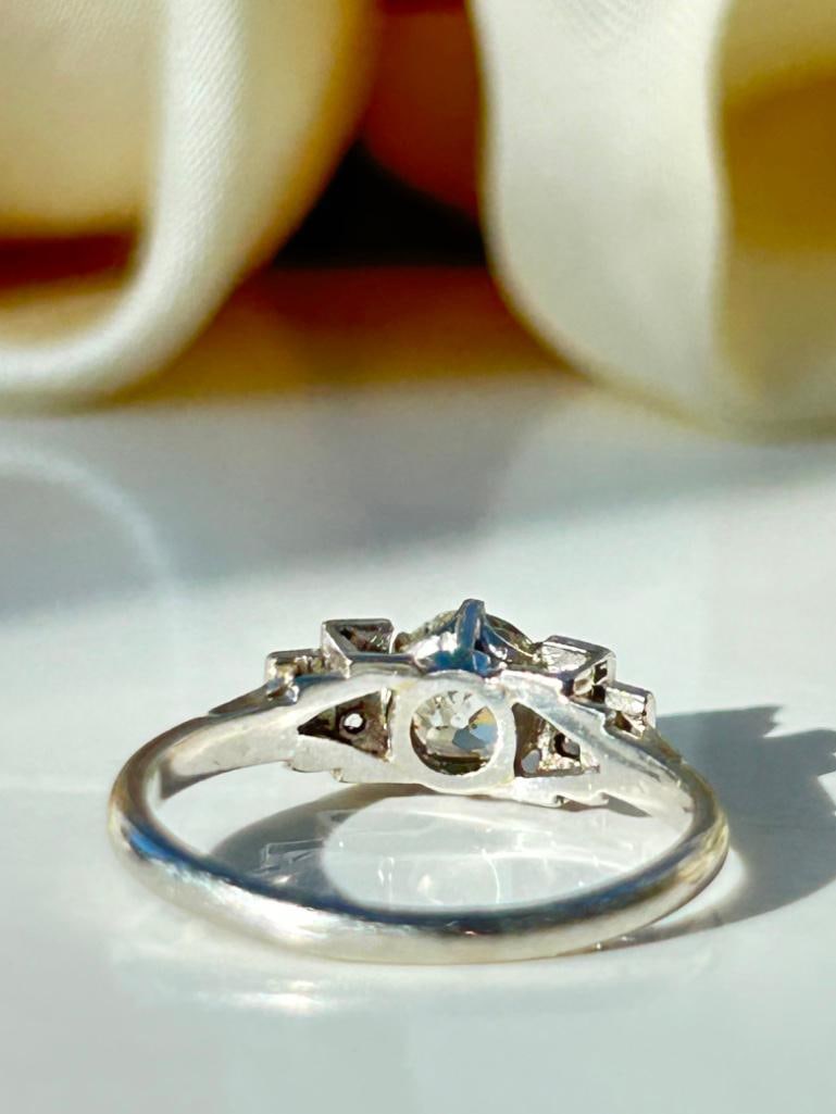 Outstanding Chunky Old Mine Cut Diamond Engagement Style Ring - 9