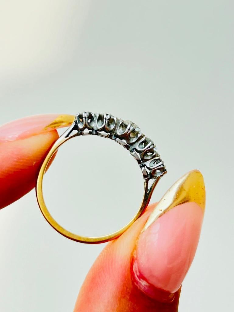 Chunky 18ct Yellow Gold Diamond 5 Stone Ring - 6