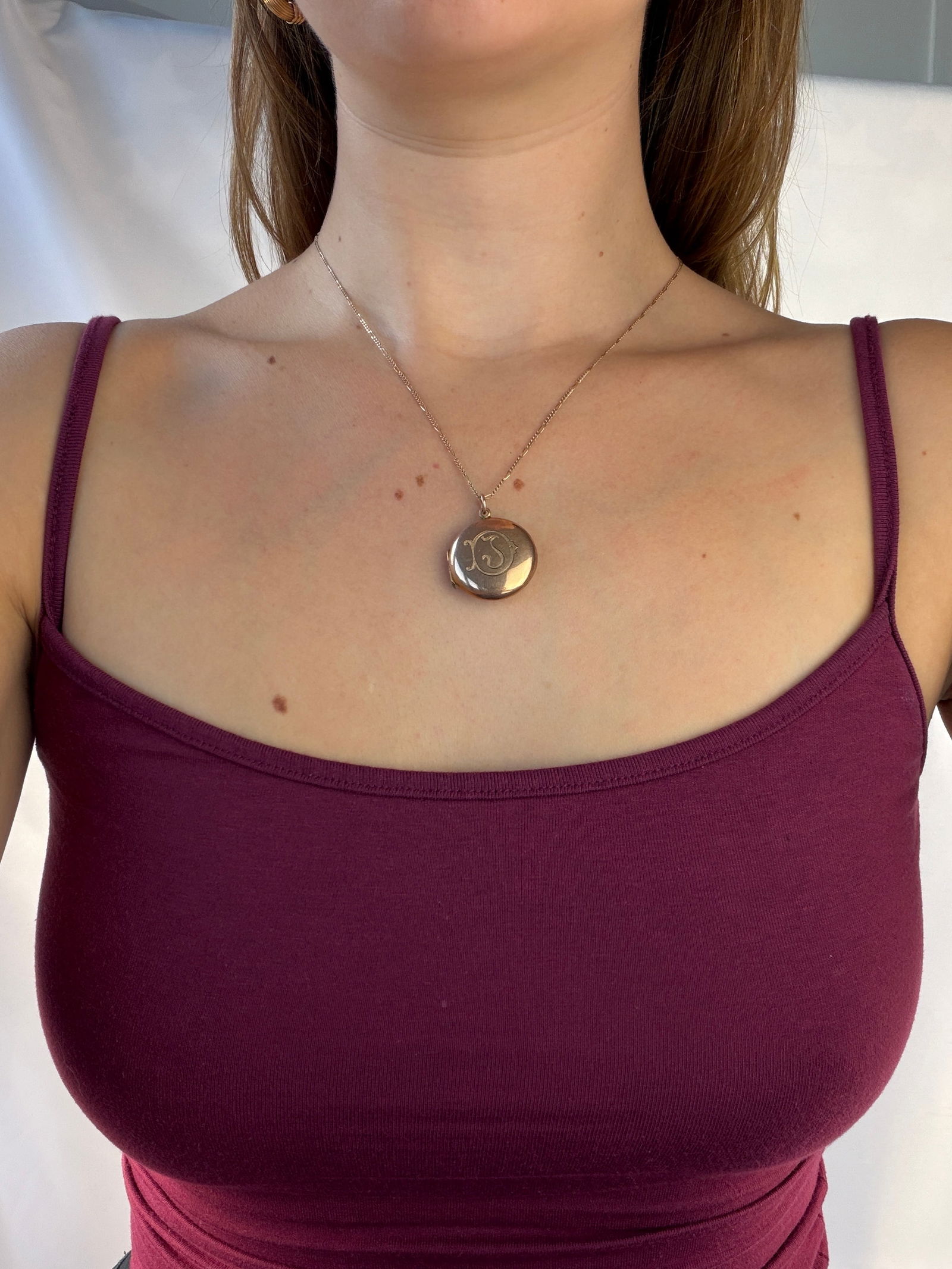 Antique C.1907 9ct Gold Opening Locket Pendant with Hair - 7