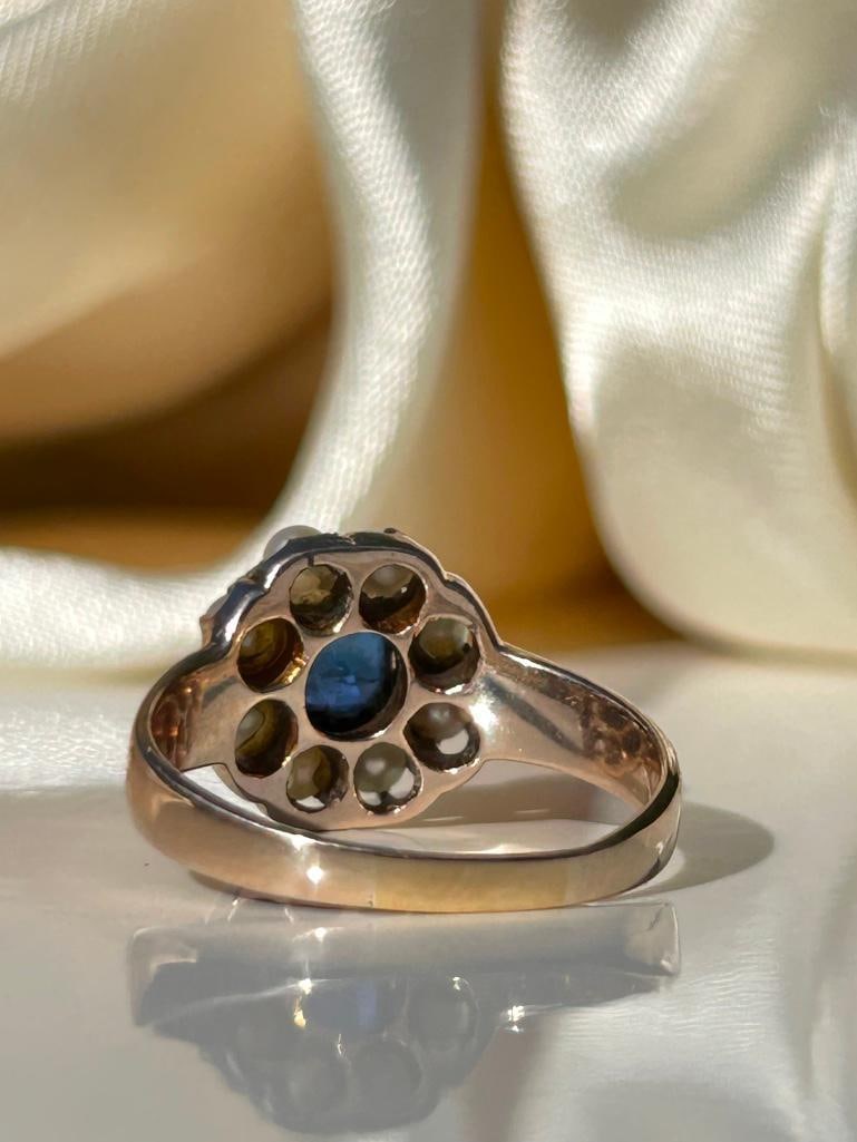 Chunky vintage 9ct Gold Pearl ring - 2