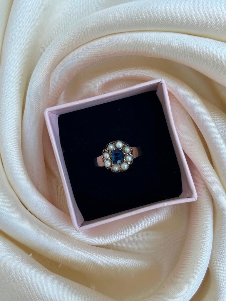 Chunky vintage 9ct Gold Pearl ring - 3