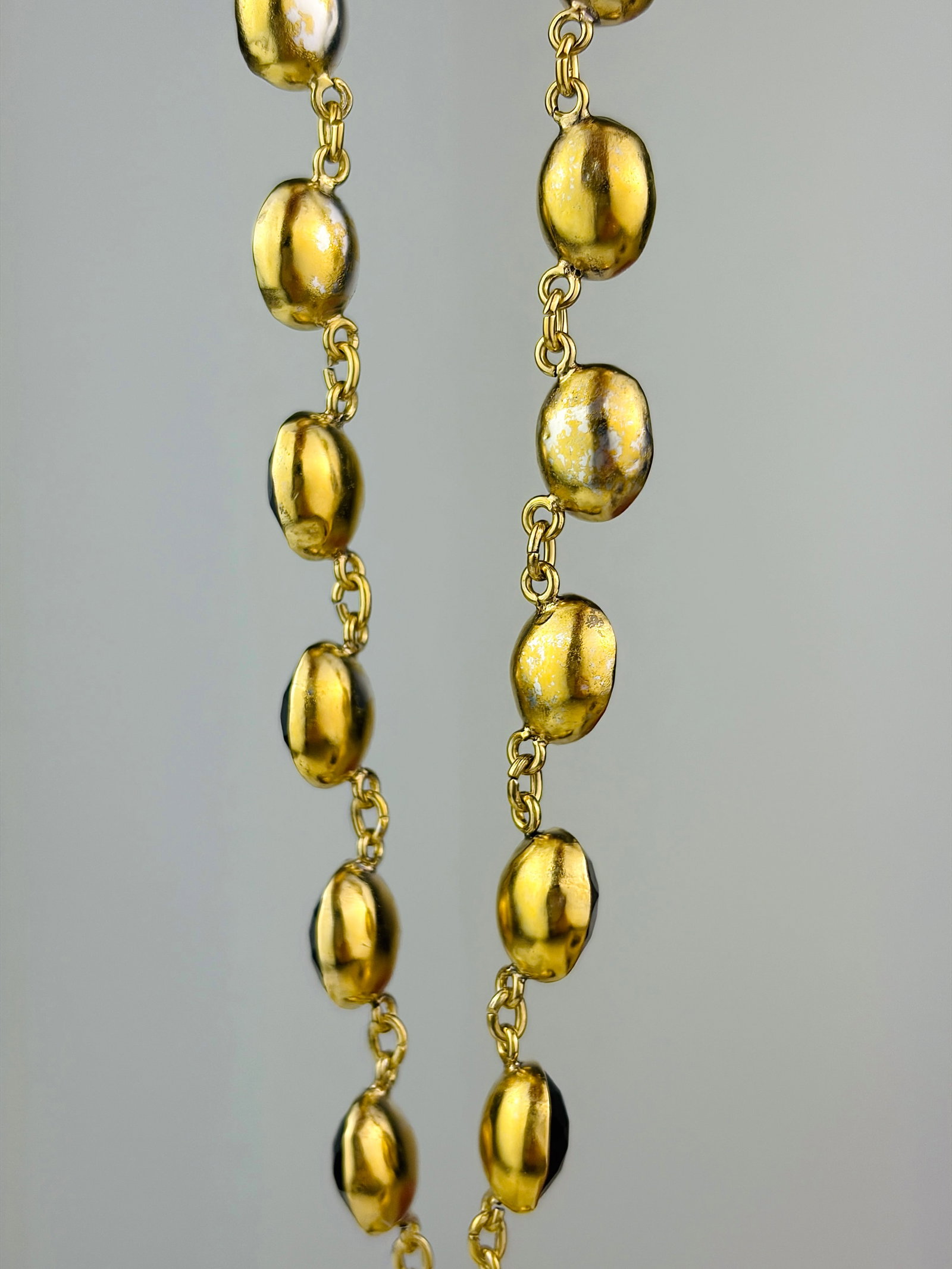 ANTIQUE PURPLE PASTE RIVIERE NECKLACE - 4