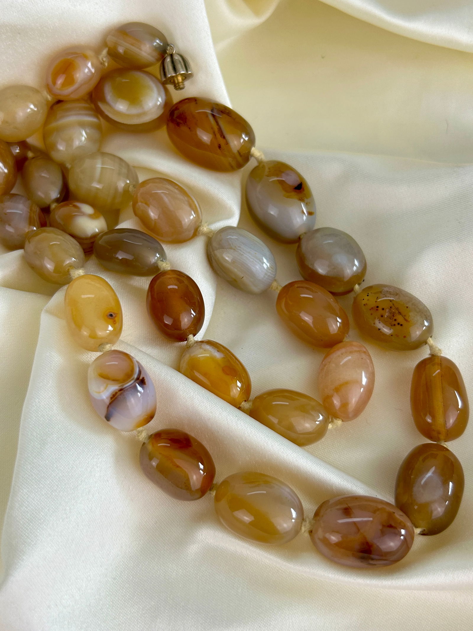 Chunky Long Agate Bead Necklace - 5