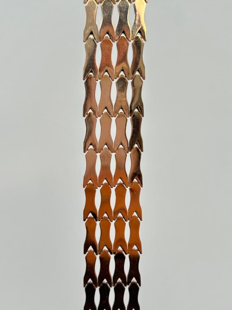 Chunky Wide Solid 18ct Yellow Gold Bracelet - 10