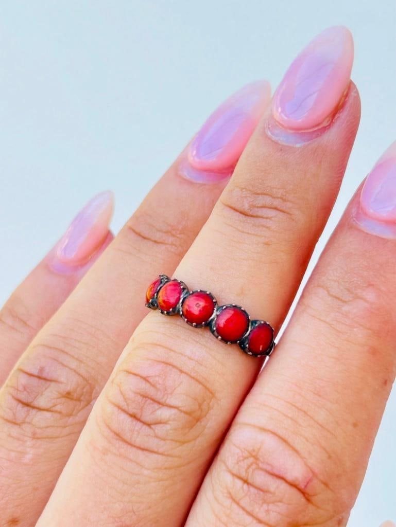 Georgian Era Carved Half Hoop Ring - 2