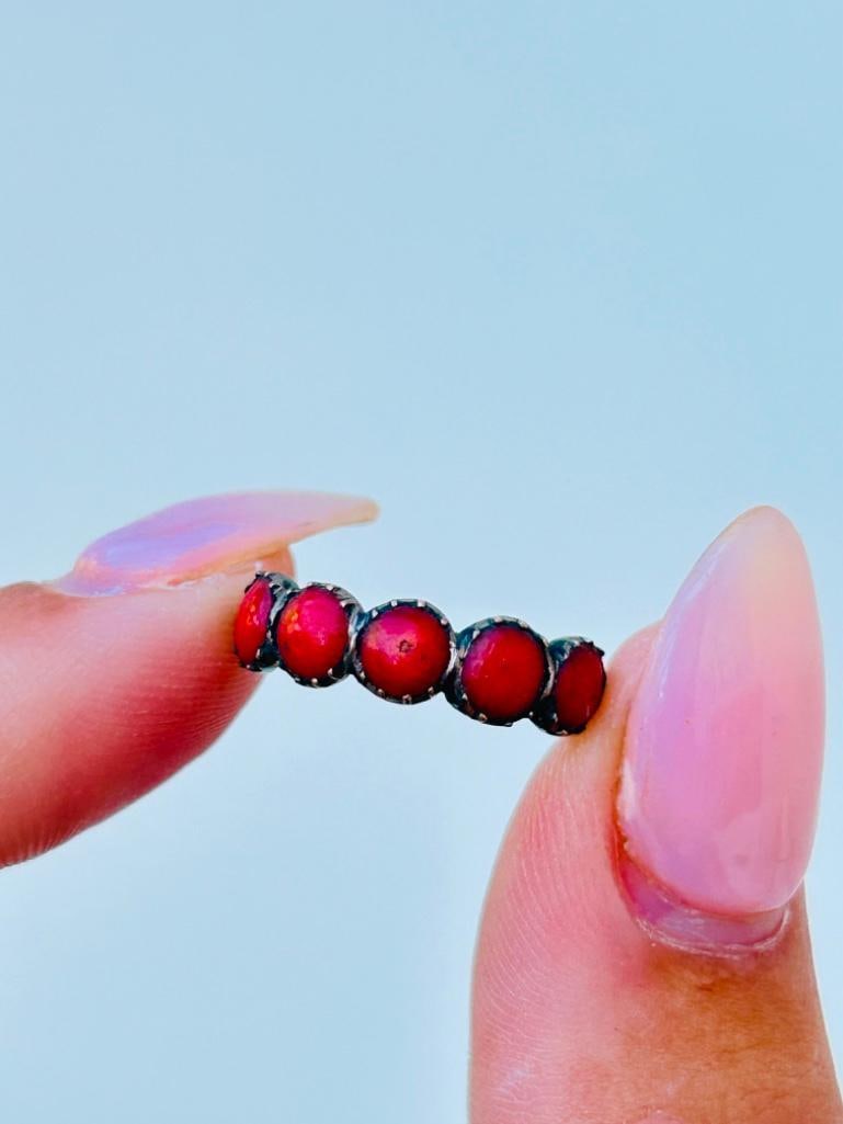 Georgian Era Carved Half Hoop Ring - 3