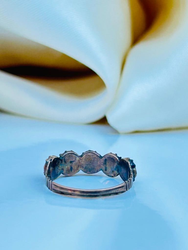 Georgian Era Carved Half Hoop Ring - 6