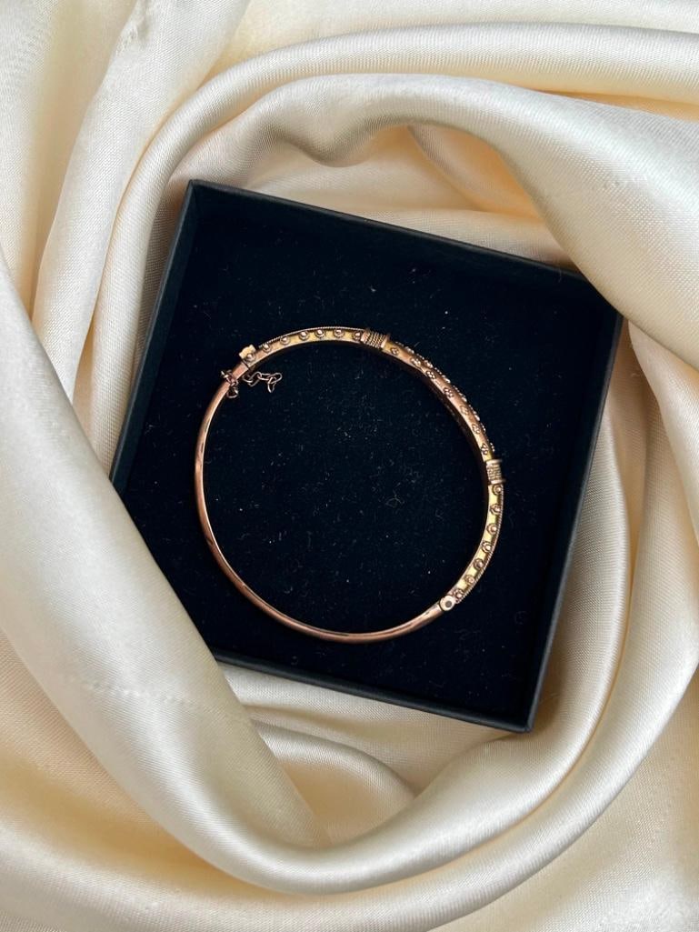 Antique Yellow Gold Bangle Bracelet - 3