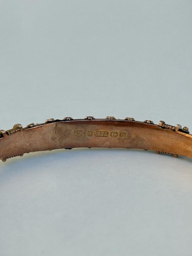 Antique Yellow Gold Bangle Bracelet - 6