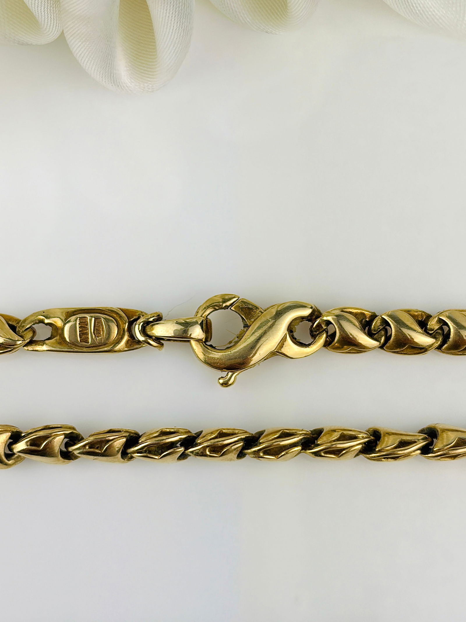 HEAVY UNUSUAL LINK 9CT YELLOW GOLD CHAIN NECKLACE - 3