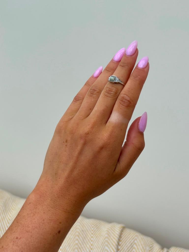 9ct Gold and Silver Art Deco Ring - 3