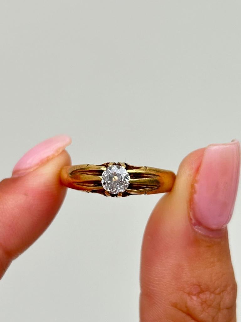 Antique Chunky 50pt Diamond Belcher Ring - 3