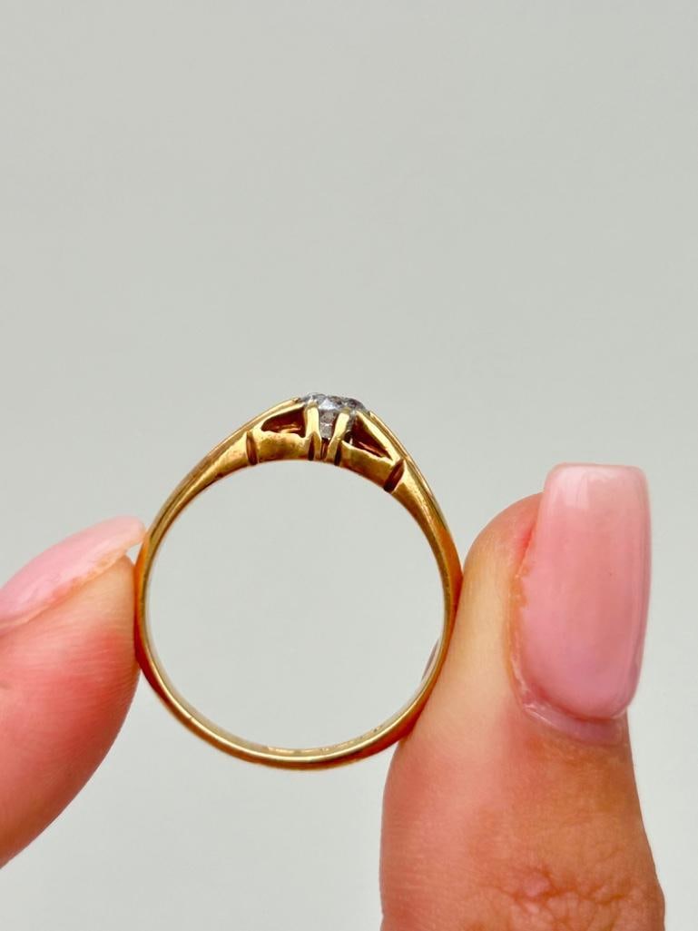 Antique Chunky 50pt Diamond Belcher Ring - 5