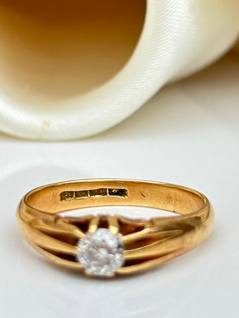 Antique Chunky 50pt Diamond Belcher Ring - 7