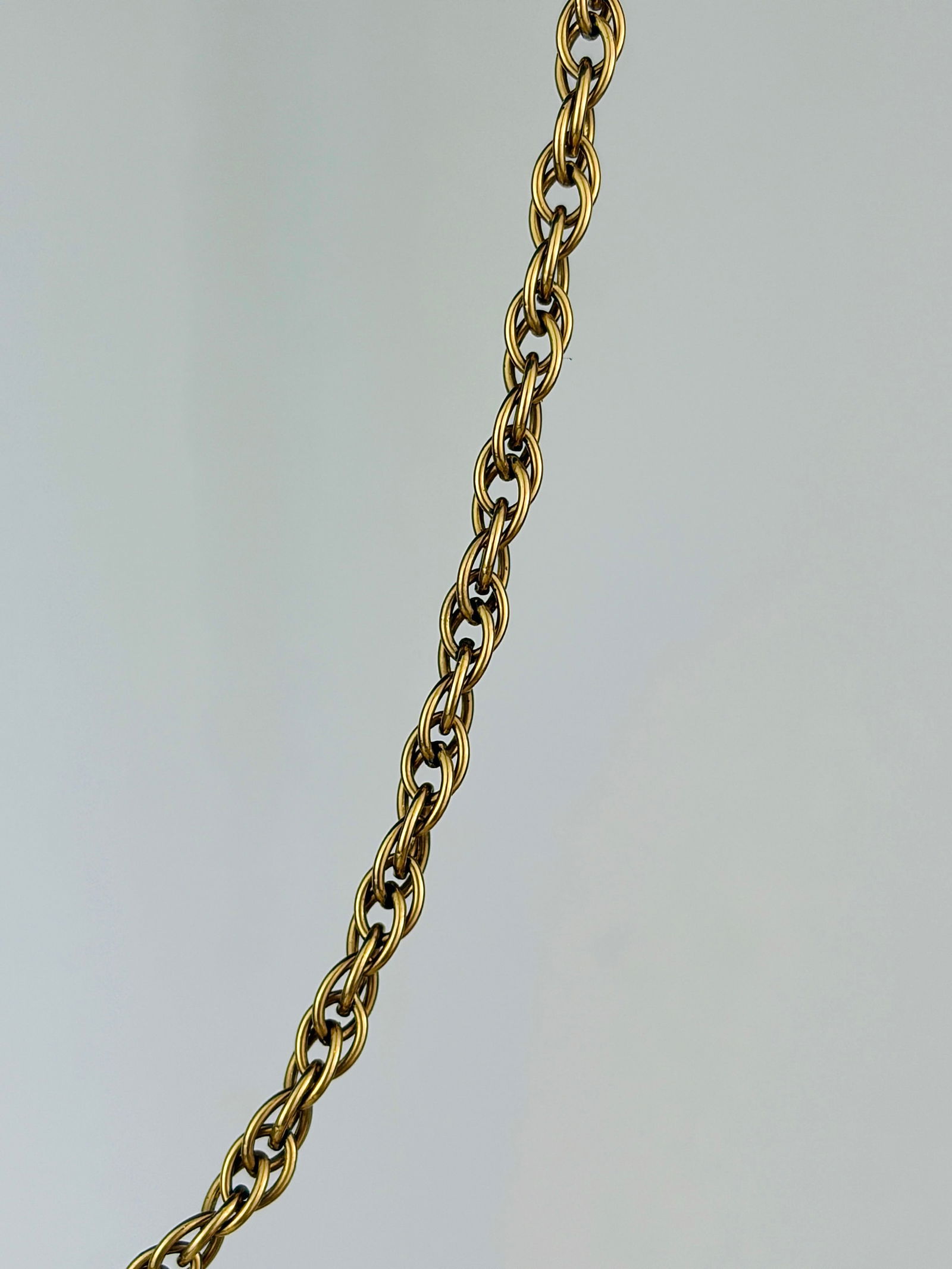 VINTAGE 9CT YELLOW GOLD FANCY ROPE TWIST CHAIN - 2