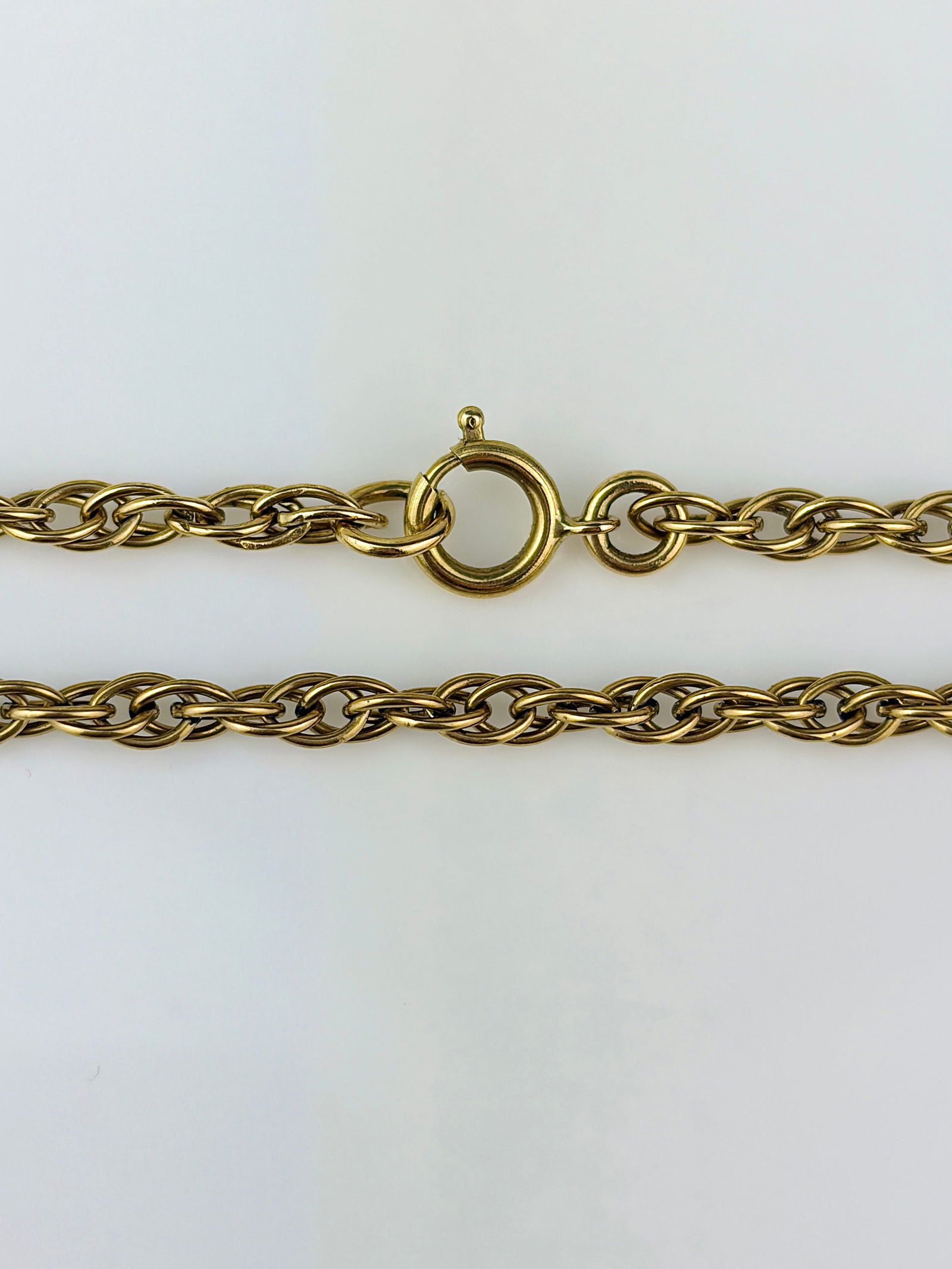 VINTAGE 9CT YELLOW GOLD FANCY ROPE TWIST CHAIN - 3