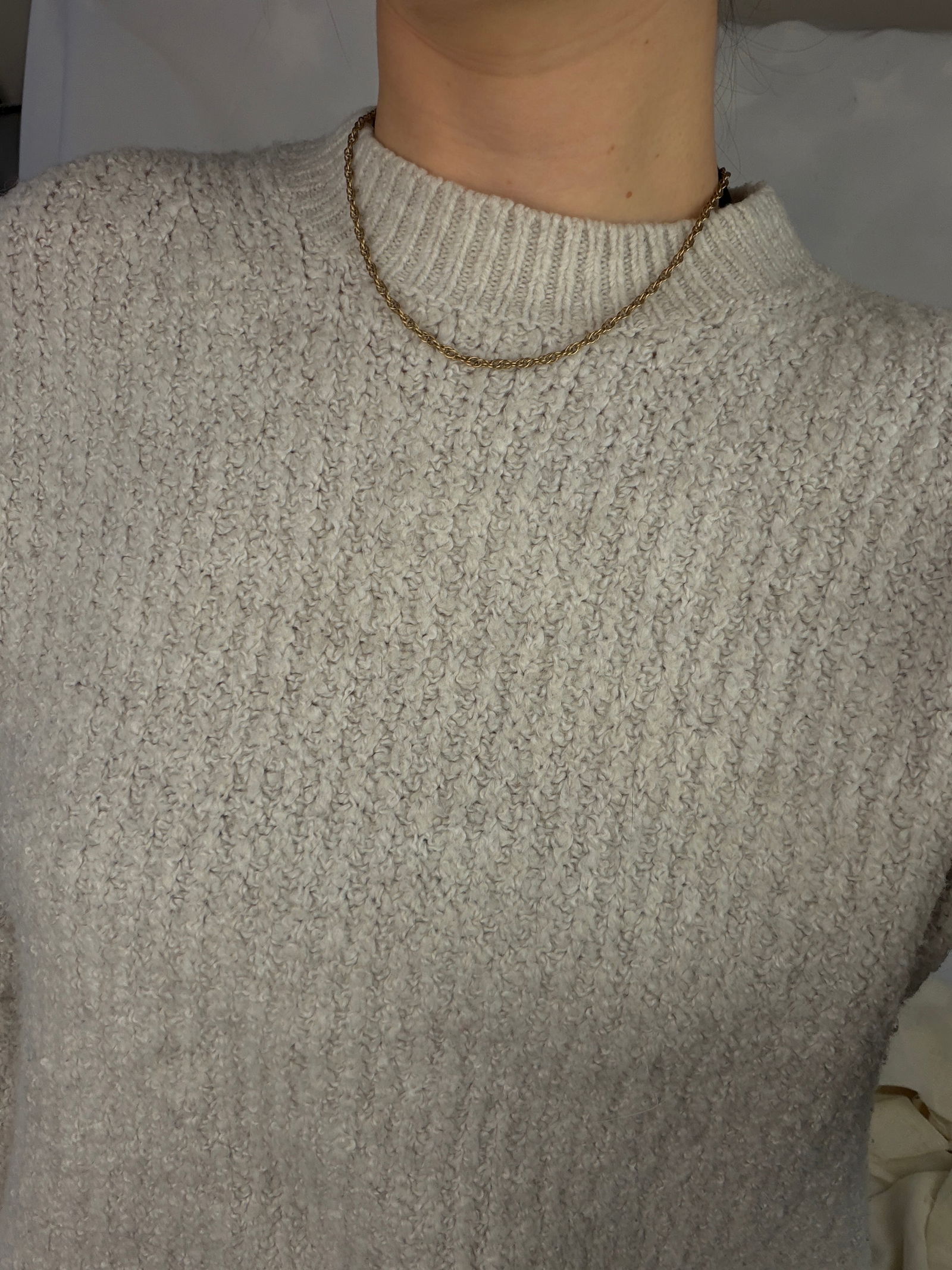 VINTAGE 9CT YELLOW GOLD FANCY ROPE TWIST CHAIN - 7