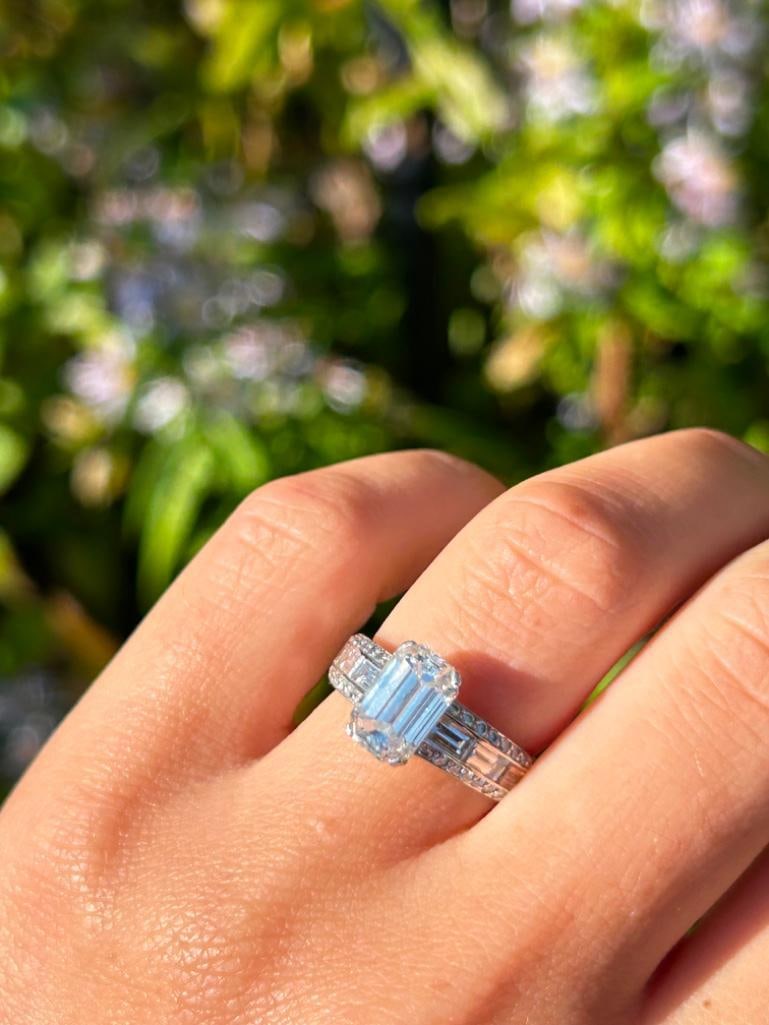 Huge 3.10ct Diamond Ring in White Gold - 2