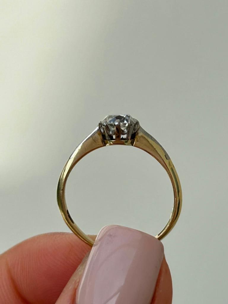 Chunky Diamond Engagement Style Ring in Gold - 4