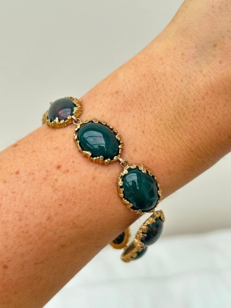 Chunky Gold Antique Agate Rivière Style Bracelet (1 of 5)