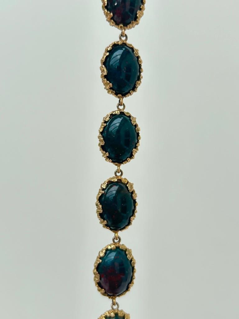 Chunky Gold Antique Agate Rivière Style Bracelet - 4