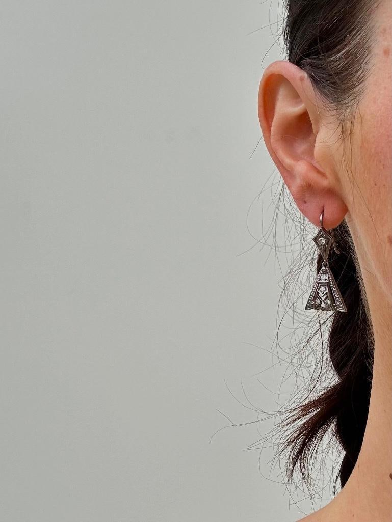 Amazing Diamond Drop Earrings - 2